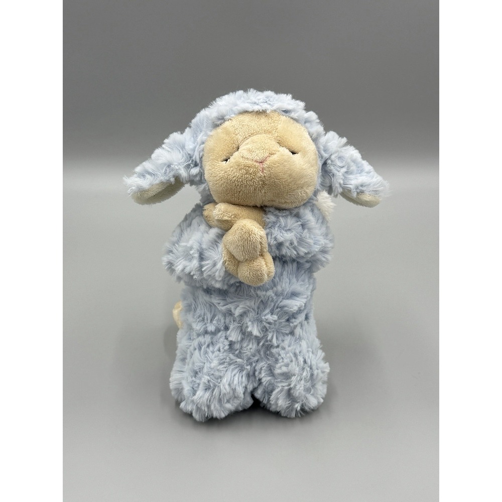 Baby Ganz Praying Angel Lamb Kneeling Plush Blue W/ Wings 9" Stuffed Animal